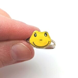 Y2K Adjustable Smiley Frog Ring